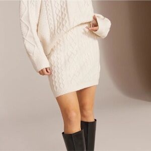 Favorite Daughter Cable Knit Wool Cashmere Blend Mini Skirt Size XS NWT New